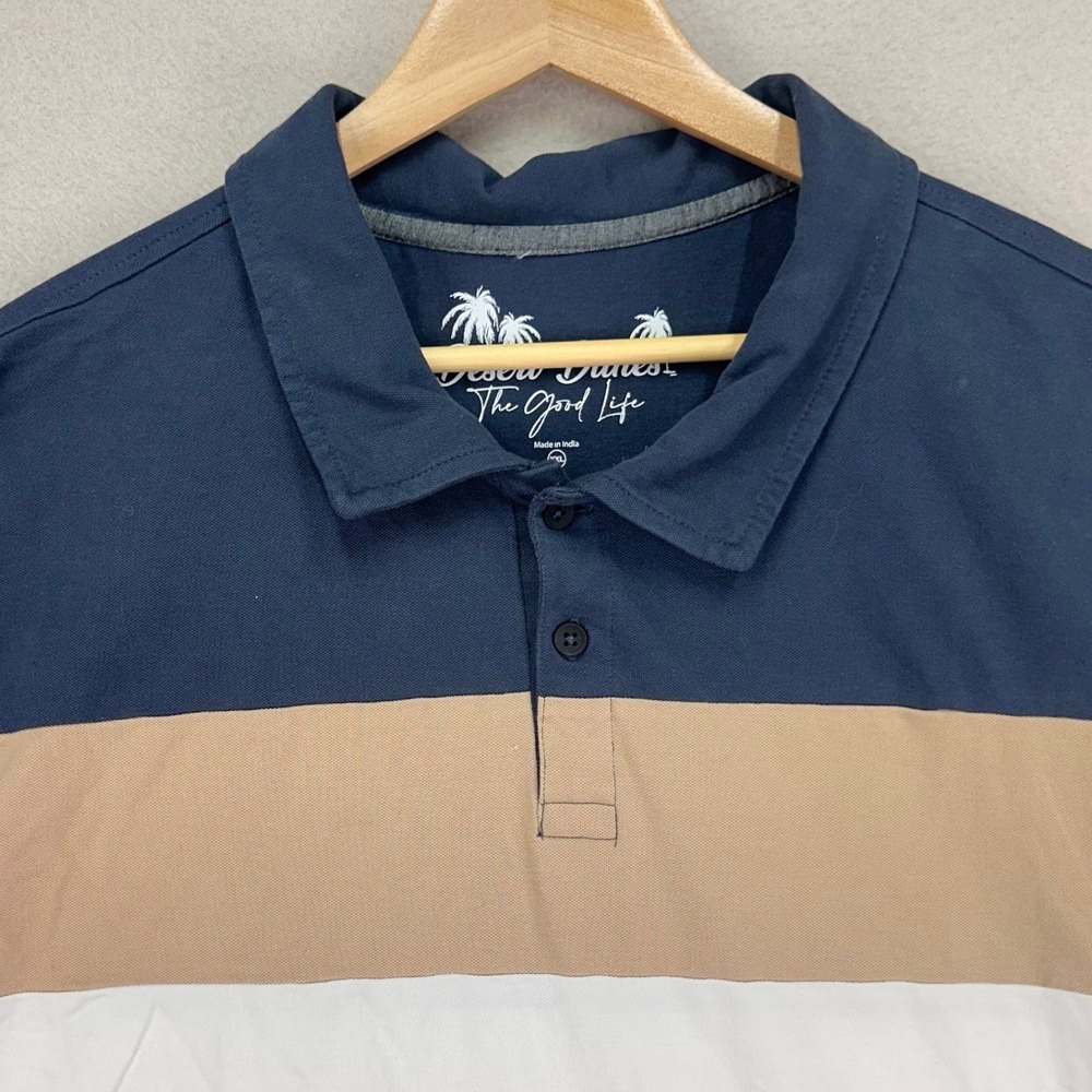 Desert Dunes Weekender Polo Shirt Mens‎ 2XL Color Block Performance Tech Golf